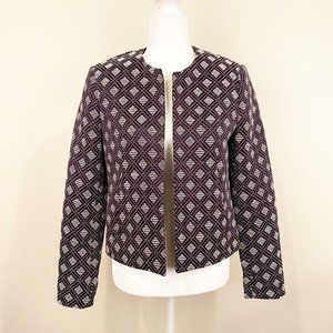 Banana Republic Black and White Jacquard Blazer Size 4